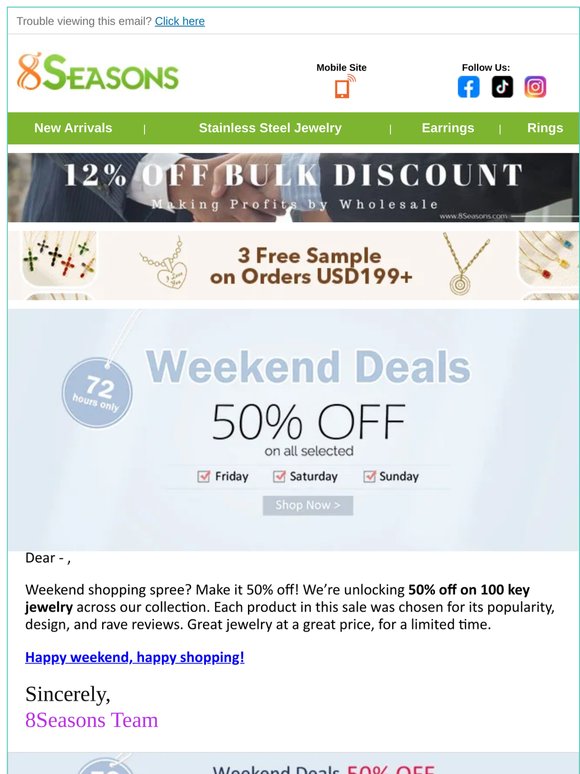 [Discount] Weekend Deal starts from 0.69USD!