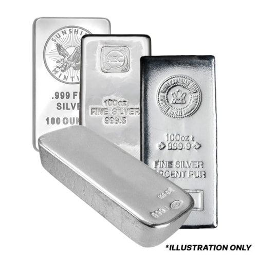 Image of 100 oz Silver Bar - Design Our Choice