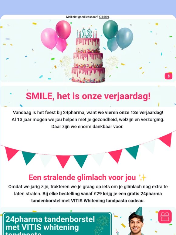 Wij zijn jarig, dus wij trakteren! 🎁