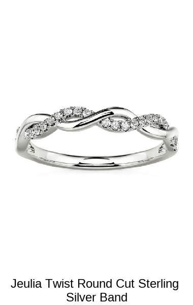 Jeulia Twist Heart Cut Sterling Silver Ring