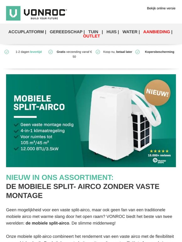 Ontdek onze mobiele split-airco 𖣘