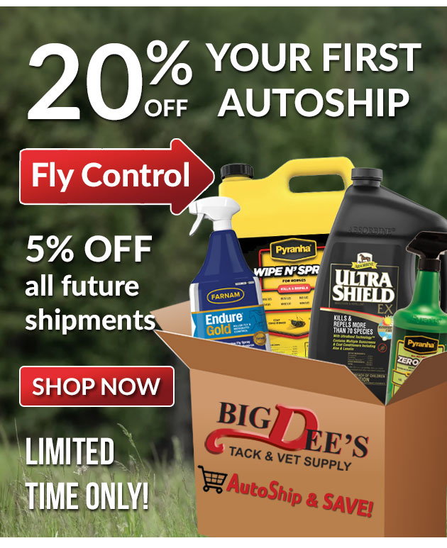20% off your first fly control autoship plus 5% off all future deliveries, limited time offer