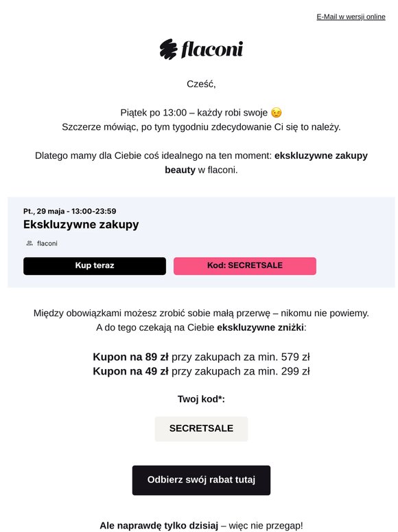 W piątek od 13:00 oszczędzamy 💸