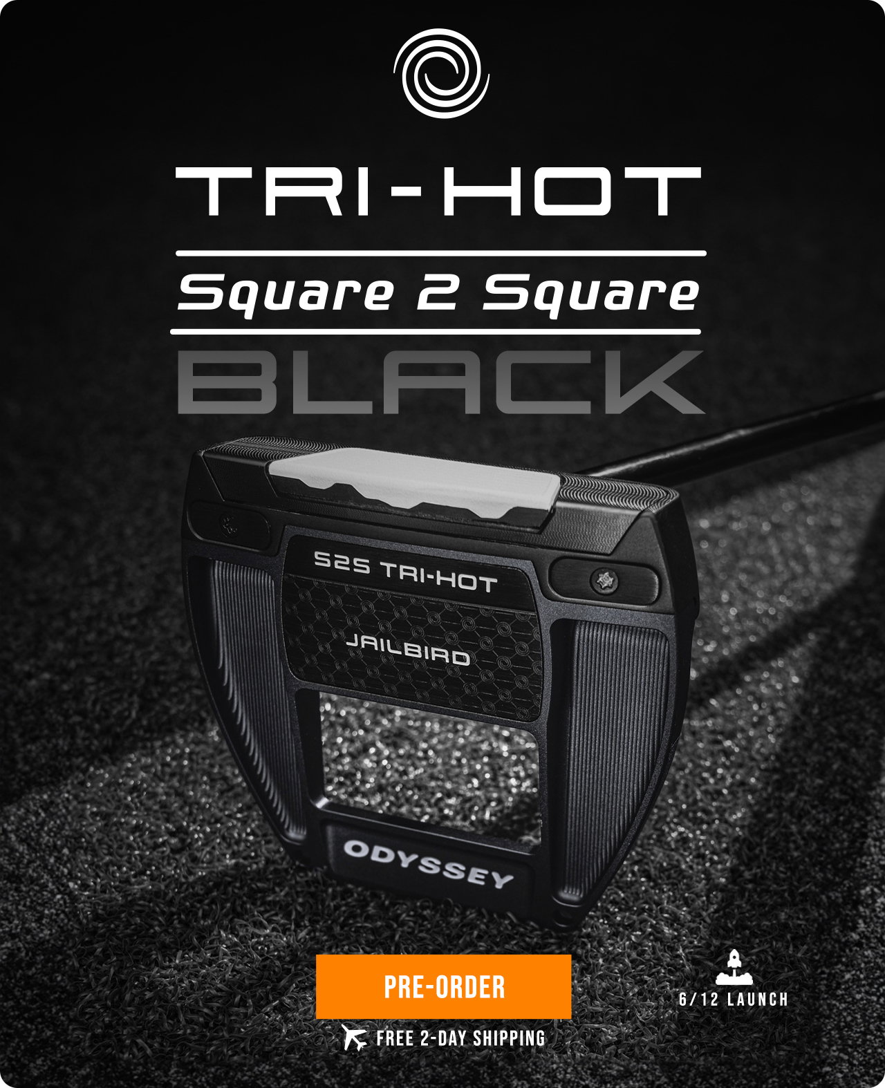 Odyssey Tri-Hot Square 2 Square Black Putters
