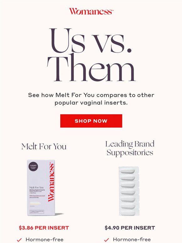 Their vaginal inserts vs. ours