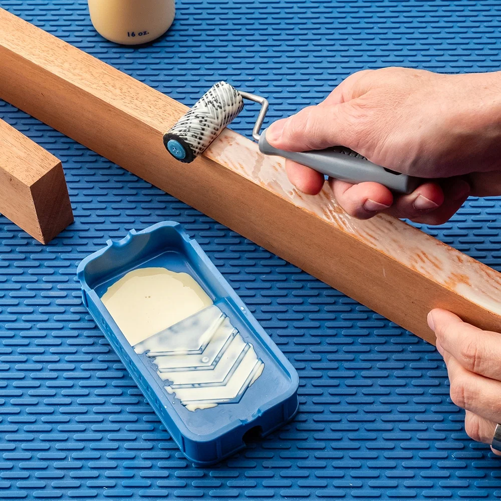 Rockler Mini Glue Roller with Silicone Tray