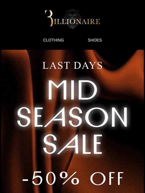 Last Days | Mid Season Sale -50%