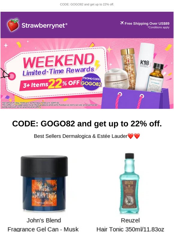 🎉3 Days Only: 3+ Items Extra 22%👉Code: GOGO82 😍