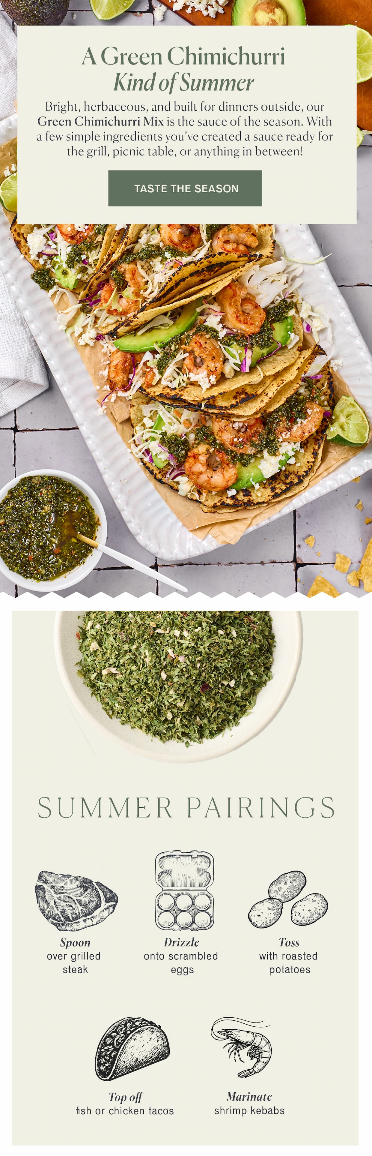 green chimichurri mix