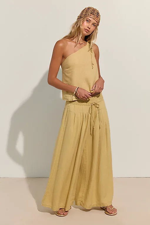 Sahara Sandshell Linen Pant Set