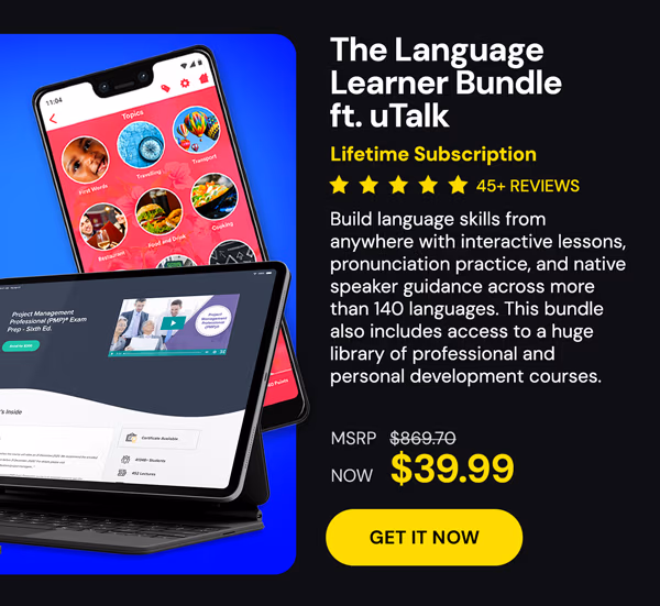 The Language Learner Lifetime Subscription Bundle ft. uTalk