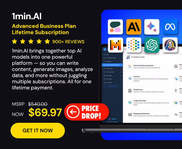 1minAI Advanced Business Plan Lifetime Subscription