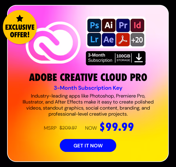 Adobe Creative Cloud Pro 3-Month Subscription Key