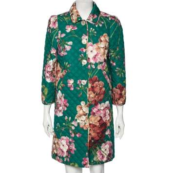 Green Floral Printed Quilted C