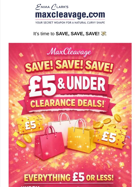 🔥 £5 & Under CLEARANCE ALERT – While Stocks Last!