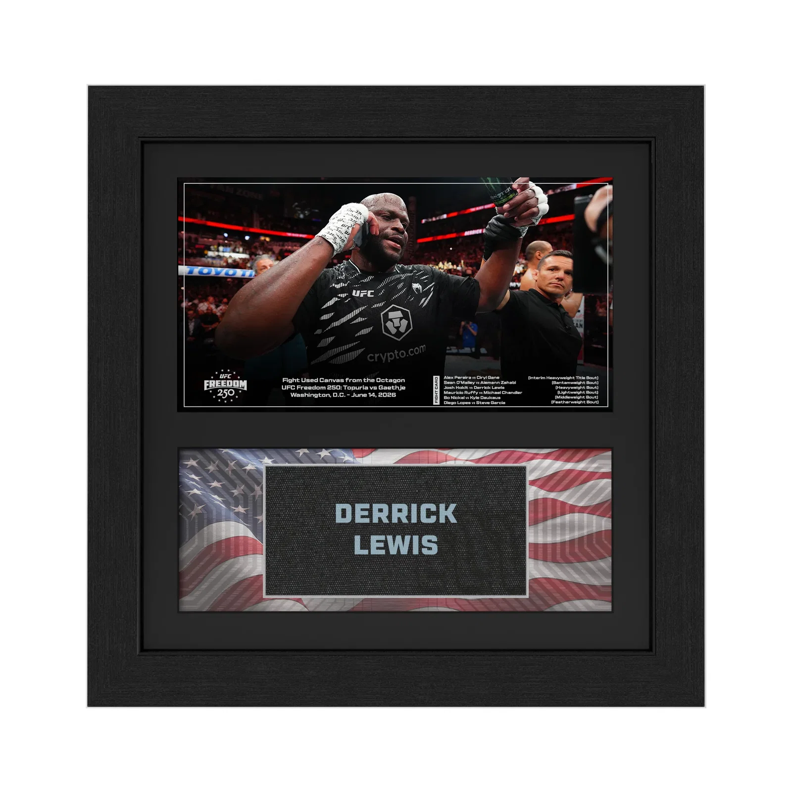 Image of Derrick Lewis<br>Name on Canvas