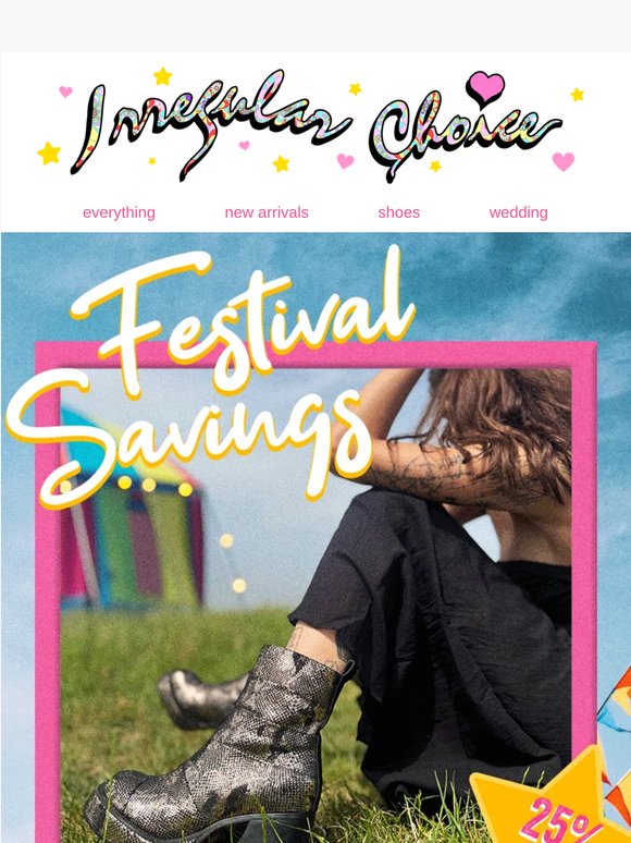 Festival Footwear sorted with SUNNY SAVINGS! ☀️