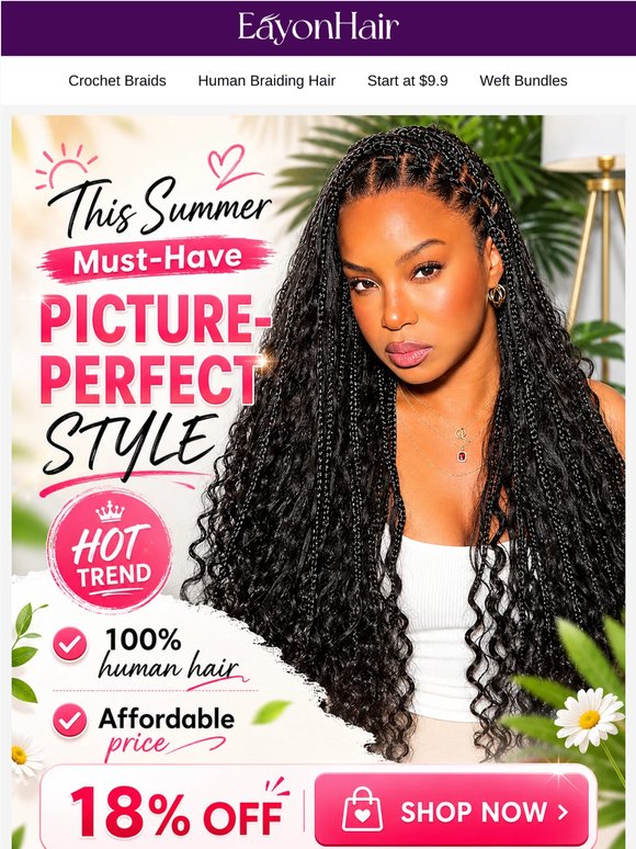 POV: When the hair is 18% OFF but the quality is still elite 🔥