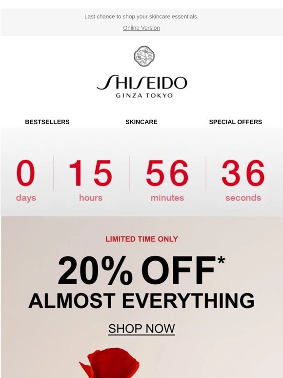 20% Off Ends Today.