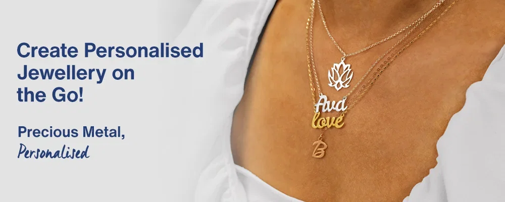 Create Personalised Jewellery on the Go! Precious Metal, Personalised
