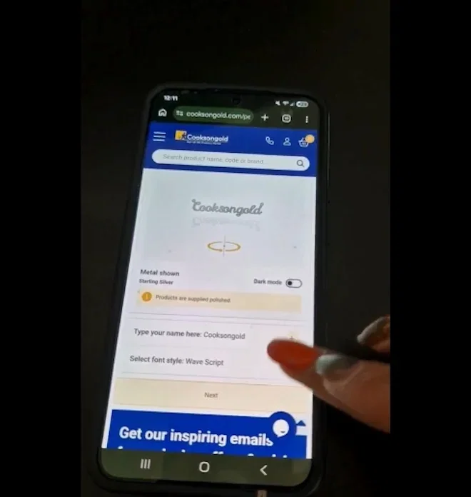 Our personalised jewellery portal in 35 seconds!
