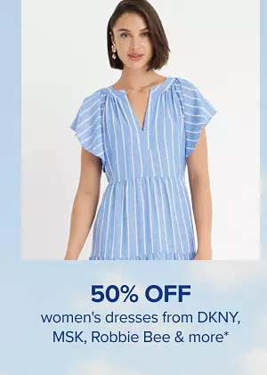 50% OFF WOMENS DRESSES FROM DKNY, MSK, ROBBIE BEE & MORE
