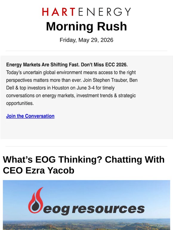 What’s EOG Thinking? Chatting With CEO Ezra Yacob; Cheniere Inks $4.69B Deal to Push Sabine Pass Capacity