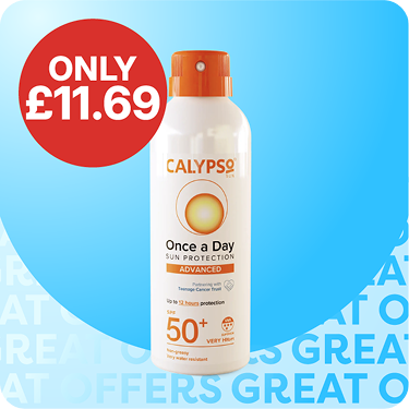 Only £11.69 | Calypso Sun Once A Day Advanced Spray SPF50 150ml