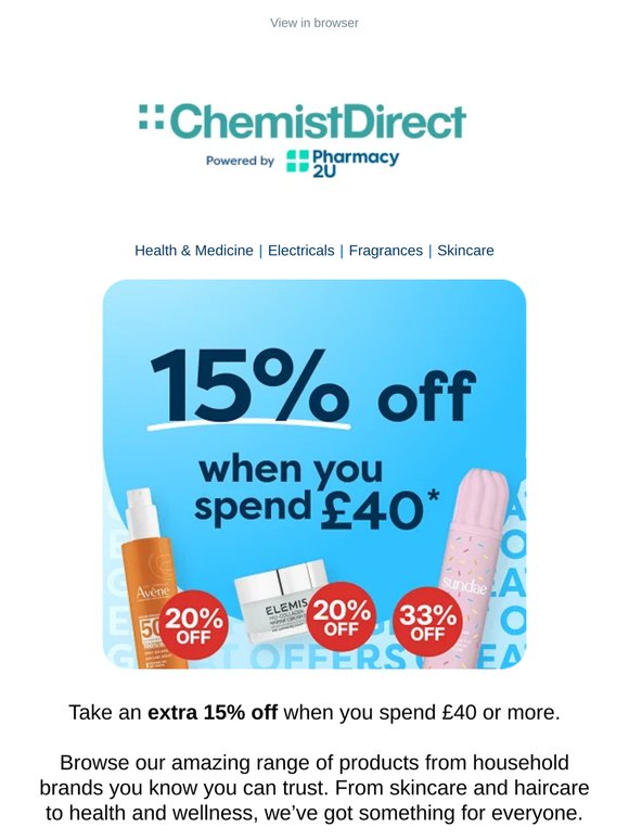 Payday perk: Get 15% off 🎉