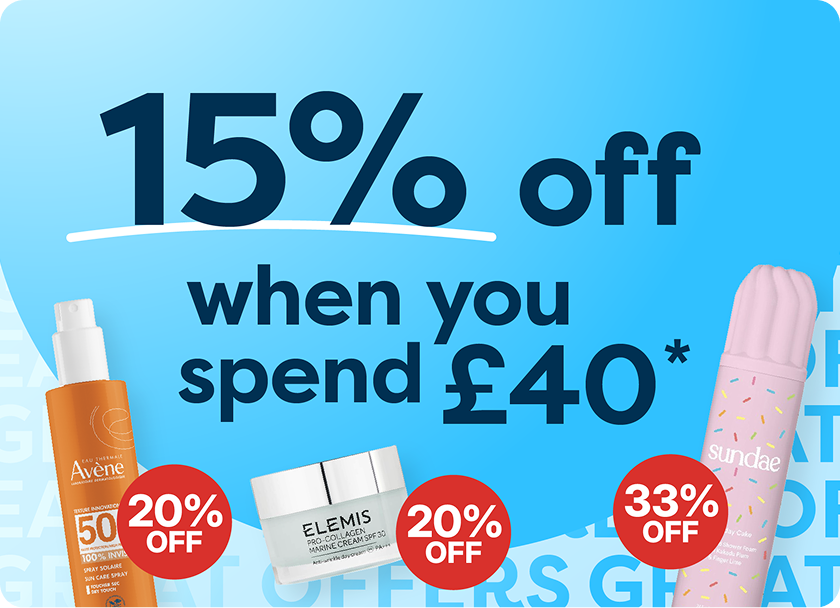 15% off when you spend £40*