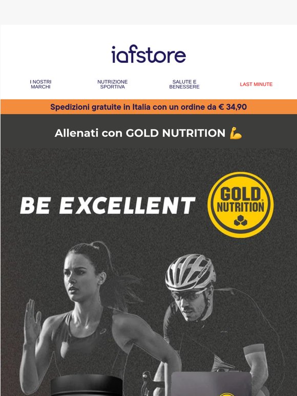 Prestazioni al top con GOLD NUTRITION in offerta speciale 🏋️