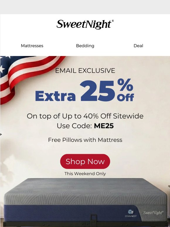 Email Exclusive: Extra 25% Off Sitewide — This Weekend Only