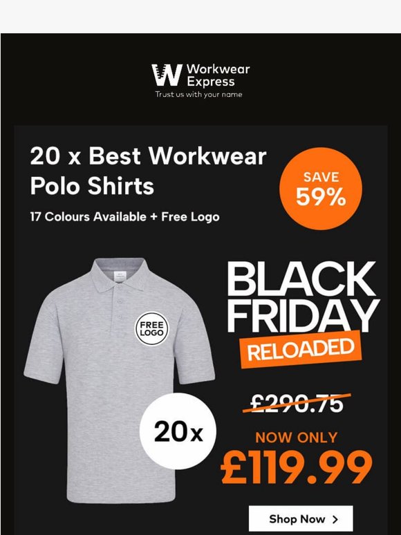 Our Best Selling Polos With A Logo At Just £5.99 EACH!