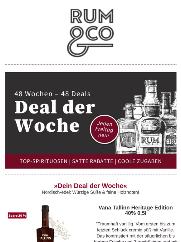 Dein würzig-samtiger Likör mit Jamaika-Rum, Vanille & feinen Zitrusnoten im Deal!