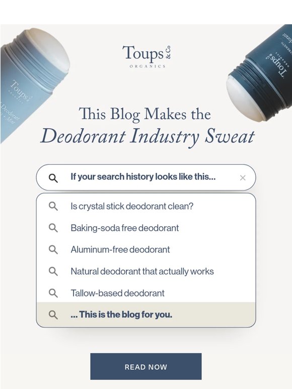 Myth: Crystal stick deodorant is clean