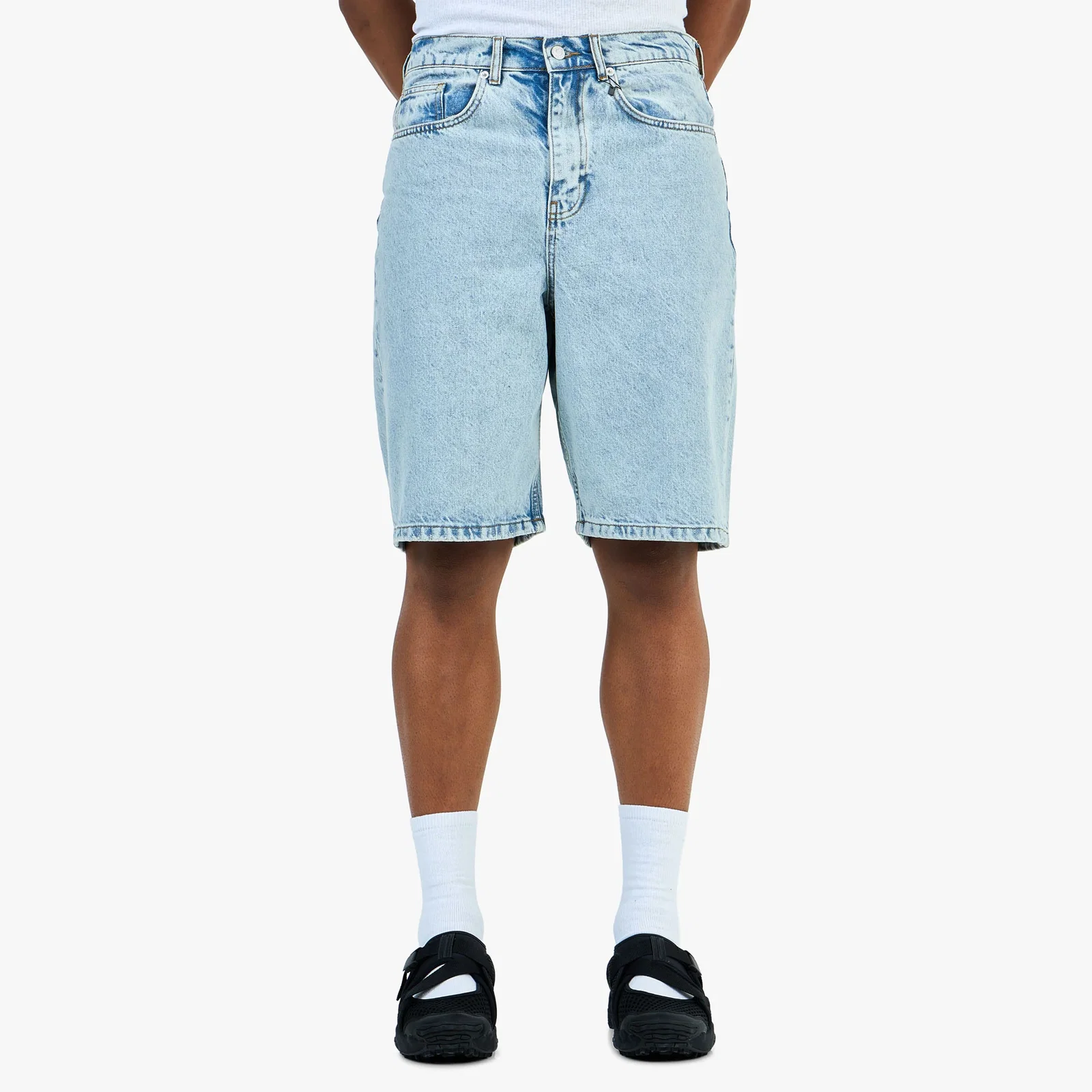 Image of Patta Light Wash Denim Shorts / Light Blue Denim