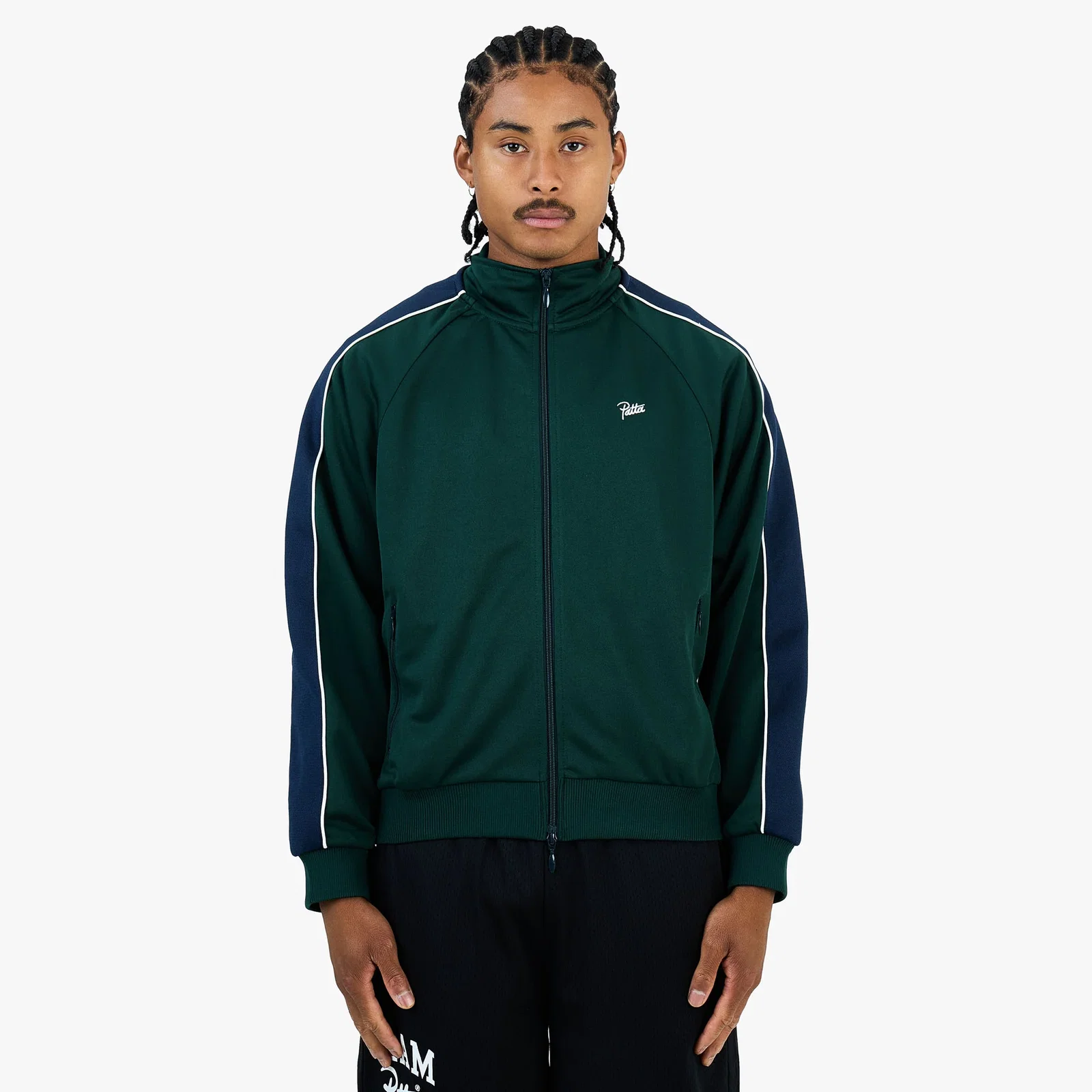 Image of Patta Tricot Track Jacket / Pine Grove