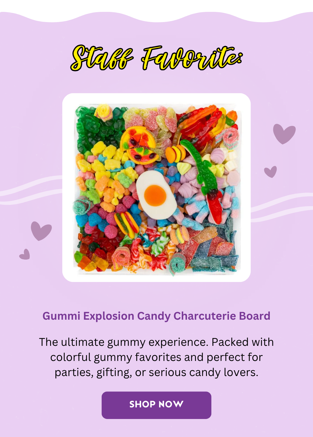 Gummi Explosion Candy Charcuterie Board