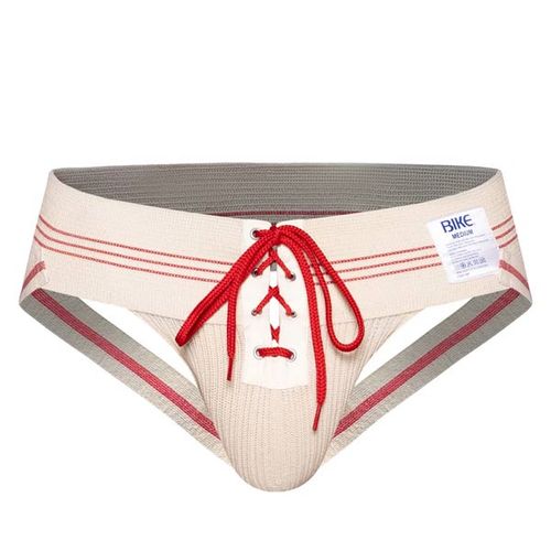 BIKE  1980's Vintage Lace-up Jockstrap | Vintage Cream Cream