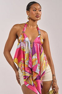 FUN AND FLIRTY SATIN BLOUSE