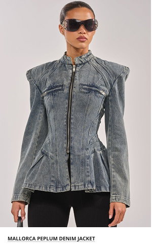 MALLORCA PEPLUM DENIM JACKET