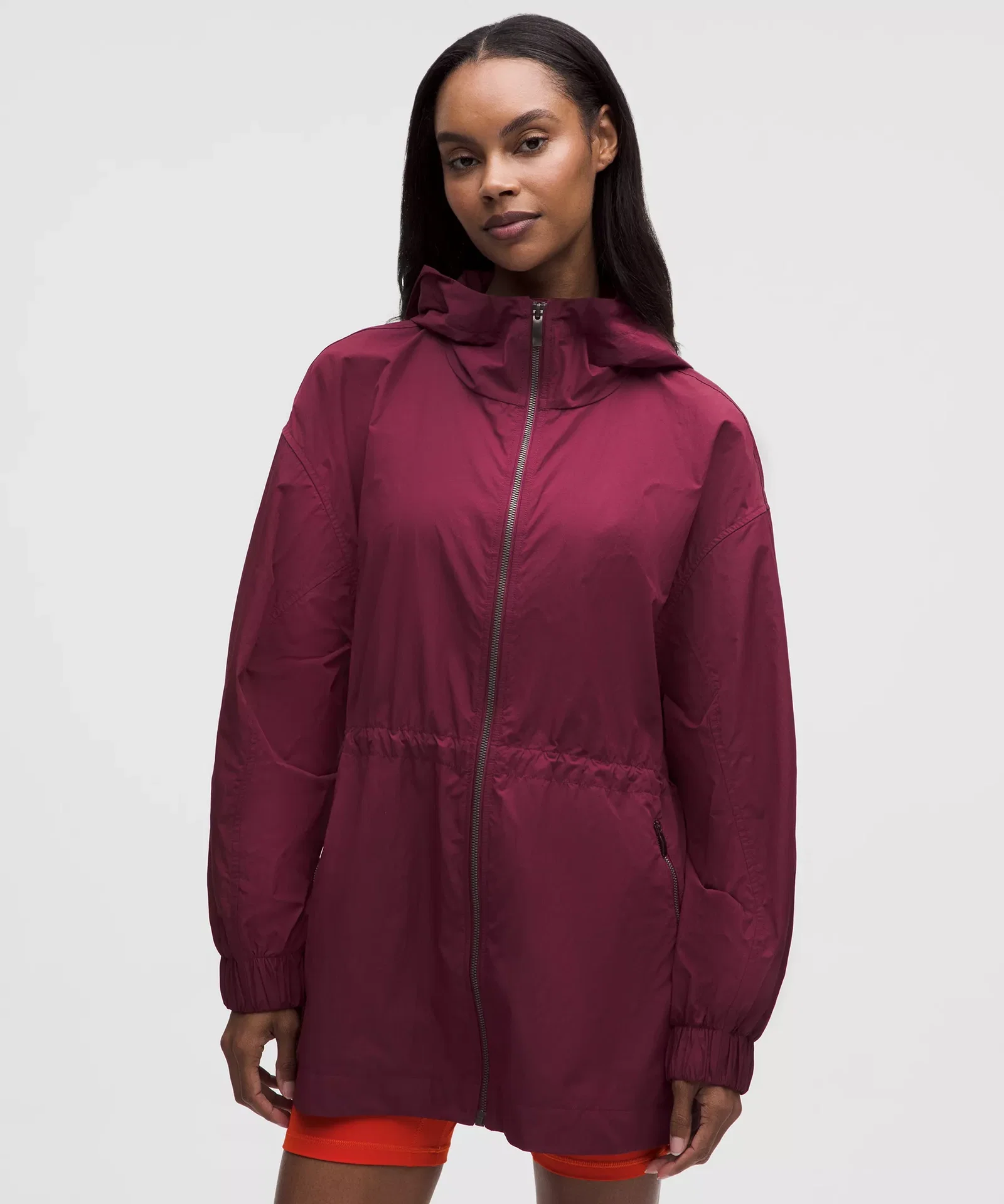 Uv-Protective Cinch-Waist Oversized-Fit Jacket