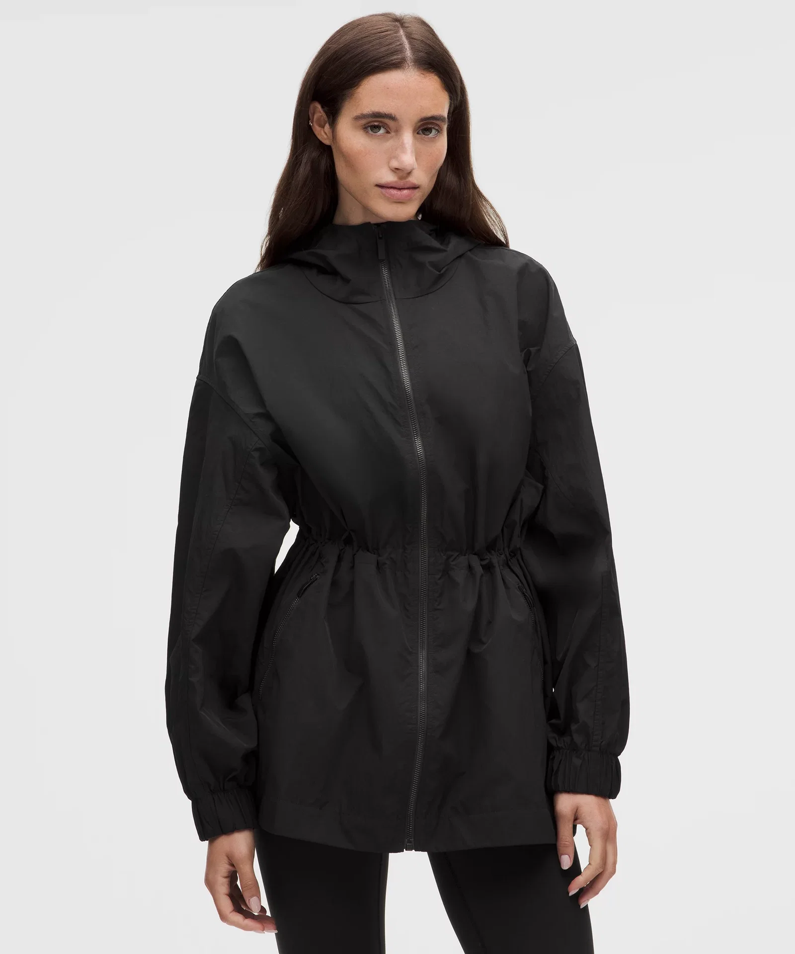 Uv-Protective Cinch-Waist Oversized-Fit Jacket