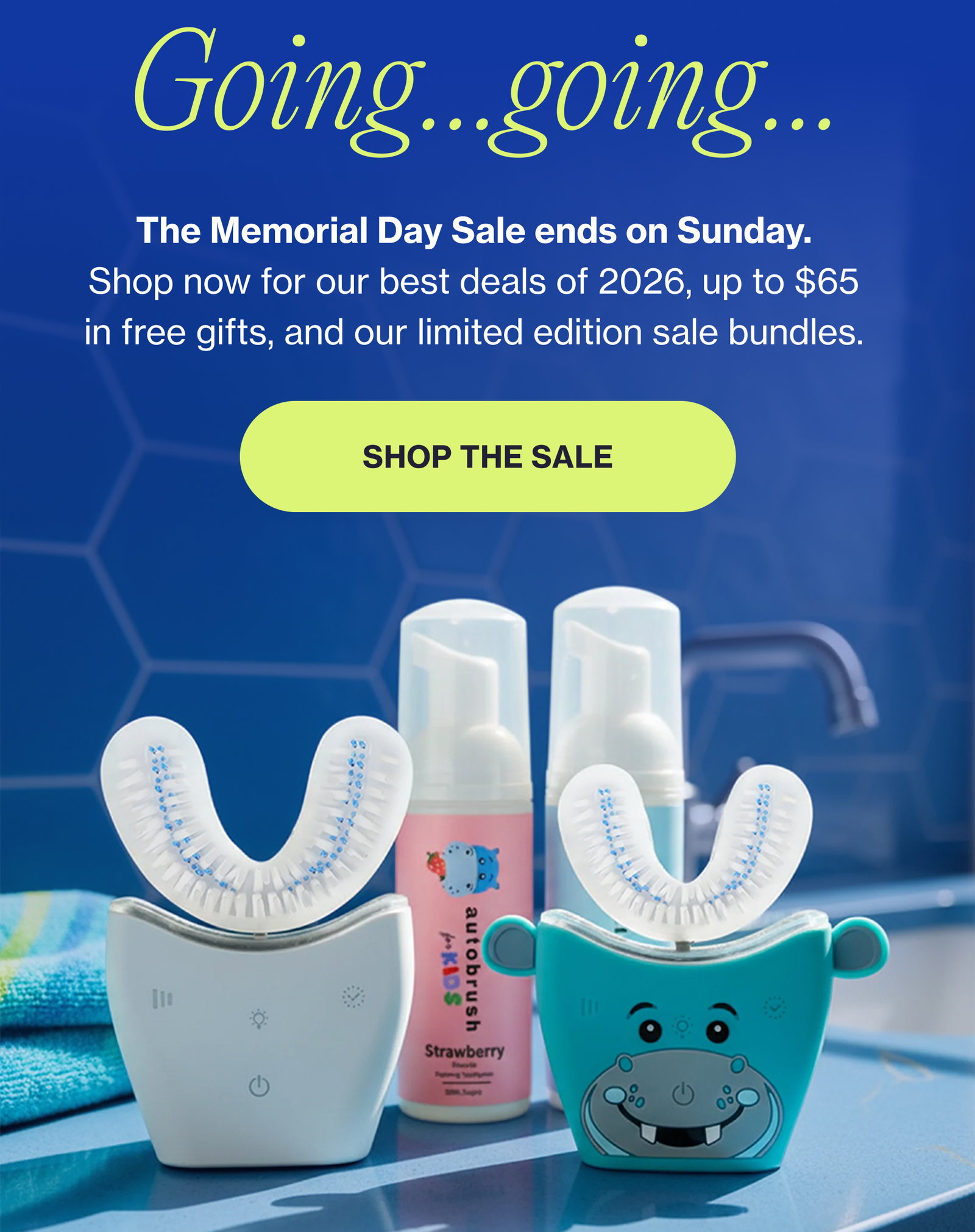 Going…going… The Memorial Day Sale ends on Sunday. Shop now for our best deals of 2026, up to $65 in free gifts, and our limited edition sale bundles. Shop the Sale
