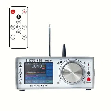ATS-25 Full Band Radio Receiver Touch Screen Bluetooth RCA Stereo Output Rechargeable Lithium Battery Adjustable Bandwidth SSB FM SW MW LW