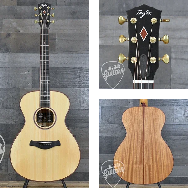 Taylor Custom Gold Label Grand Concert, Ribbon Mahogany — Five Star Guitars