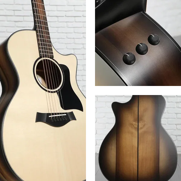 Taylor Custom Grand Auditorium, Charcoal Burst — Sweetwater