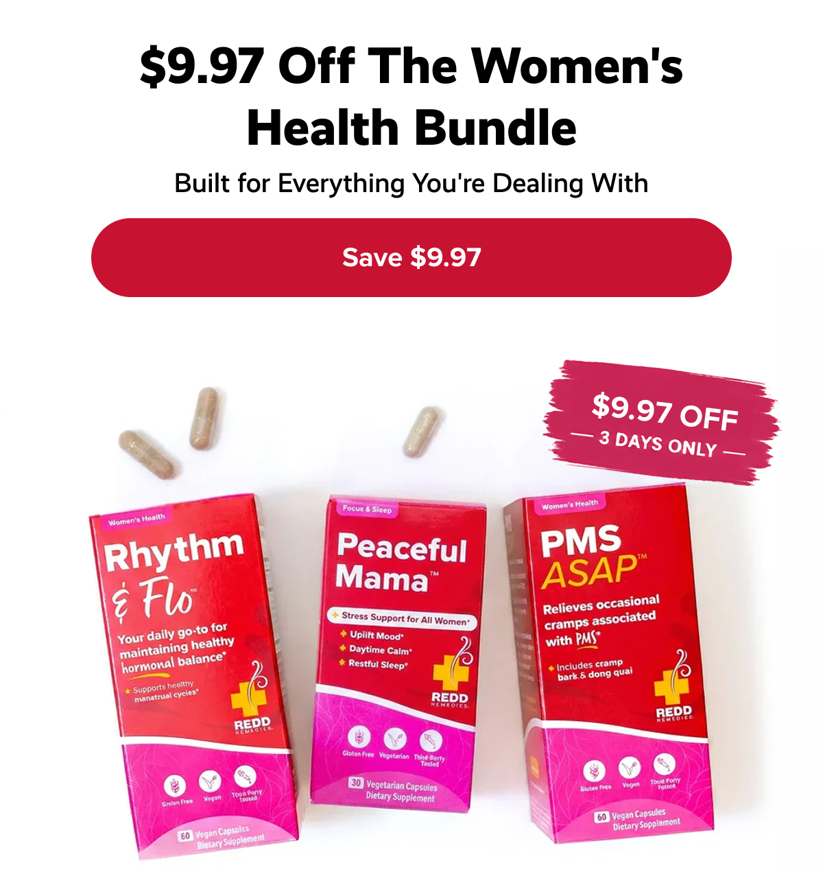 $9.97 Off The Women's Health Bundle | Built for Everything You're Dealing With | Save $9.97