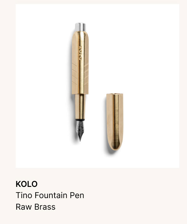 KOLO Tino Fountain Pen Raw Brass