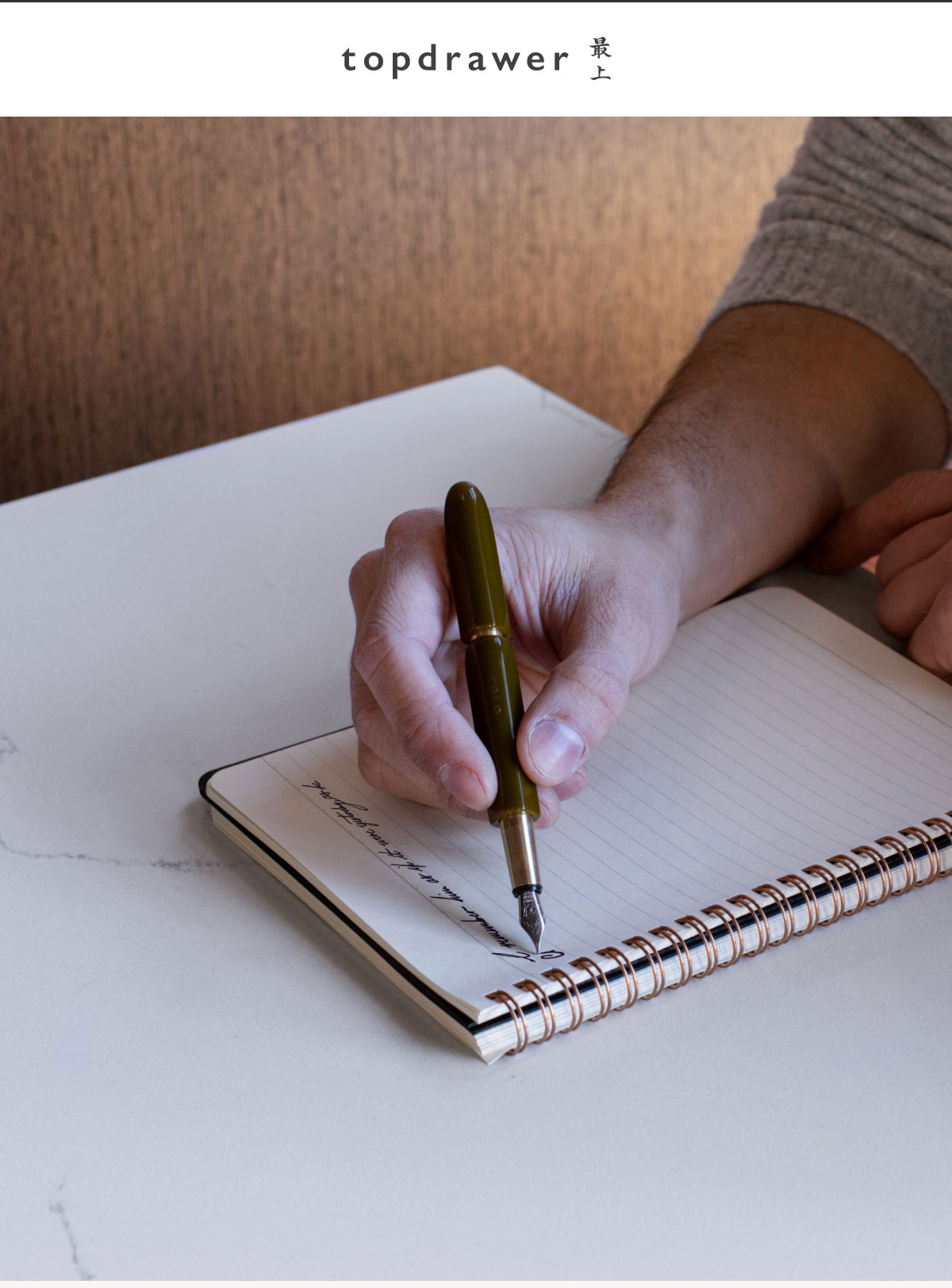 WRITING IS THINKING The Kolo Tino Pocket Pen expands to a full pen size. It pairs beautifully with good paper. SHOP PEN & PAPER